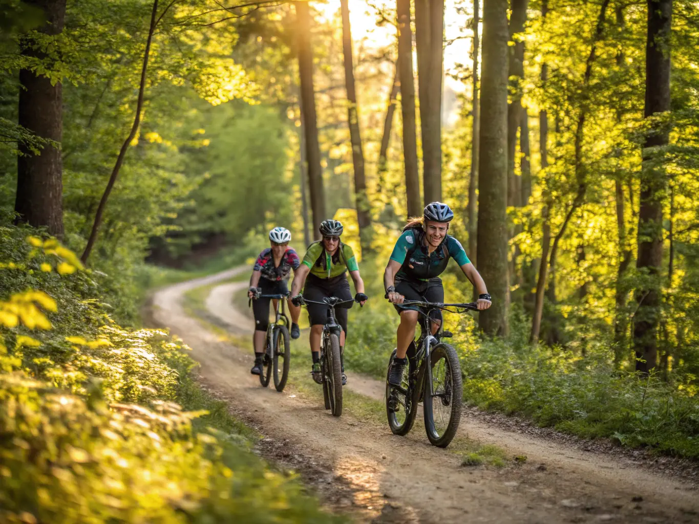A photograph of a group of enduro riders receiving instruction from a seasoned coach during a training session, emphasizing the importance of skill development and safety.
